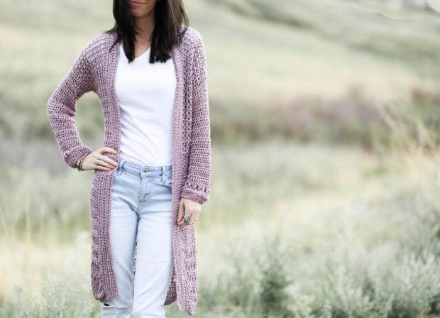 Verano Longline Cardigan Crochet Duster Pattern by MamaInAStitch