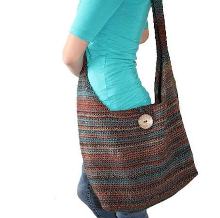 A Touch Of Africa Shoulder Bag Crochet Pattern by Knot Sew Cute