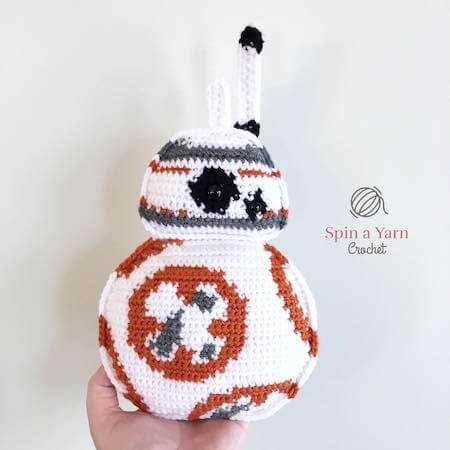 15 Crochet Star Wars Patterns BB-8 Free Crochet Pattern by Spin A Yarn Crochet