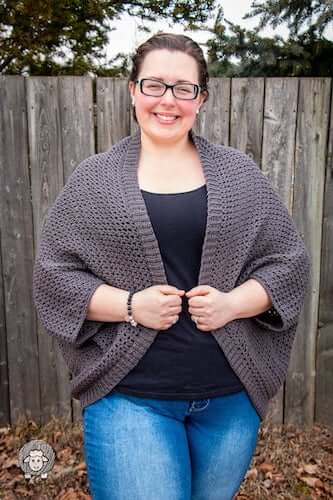 Comfy Spring Cocoon Cardigan Crochet Pattern by The Loopy Lamb