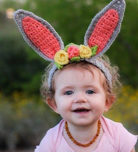 Headband Bunny Ears Crochet Pattern by Winding Road Crochet