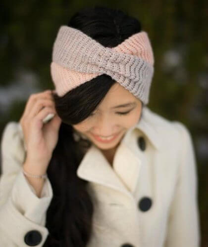 Crochet Criss-Cross Head Wrap Pattern by All About Ami