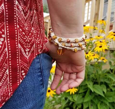 Crochet Rustic Wrap Bracelet Pattern by Highland Hickory Designs