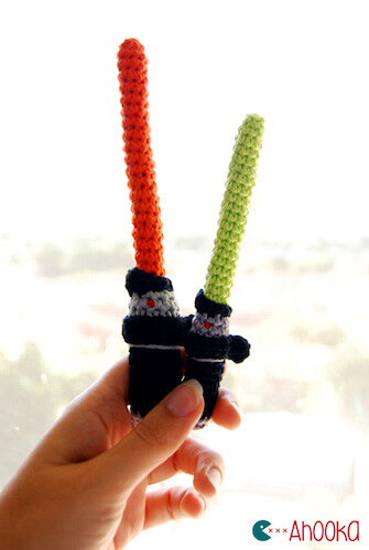 Crochet Star Wars Lightsaber Pattern by Ahookamigurumi