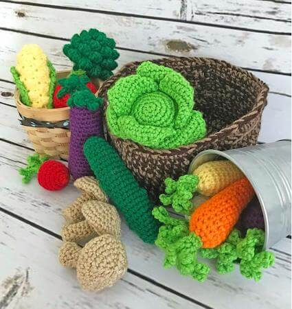 Crochet Vegetables Toy Pattern by Green Fox Farms Designs