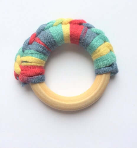 Crochet Wood Ring Teether Pattern by Christa Co Design