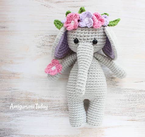 Cuddle Me Elephant Crochet Pattern by Amigurumi Today