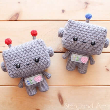 Cuddle-Sized Robot Amigurumi Toys Pattern by Storyland Amis