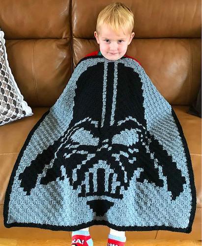 Darth Vader Crochet Throw Pattern by Vera Rose Embroidery