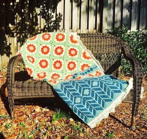 Desert Bloom Floral Crochet Blanket Pattern by Cypress Textiles
