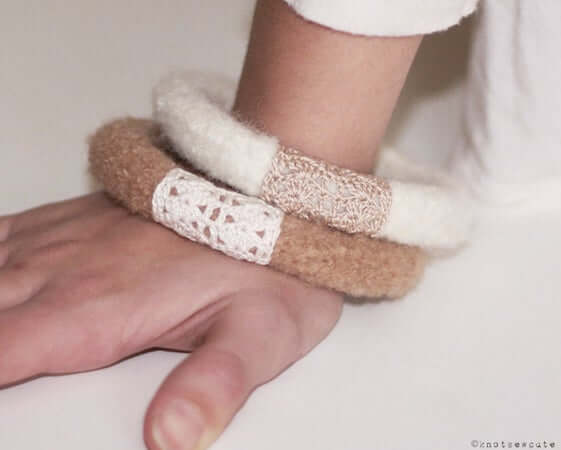 Felted Bracelets Crochet Pattern by Knot Sew Cute