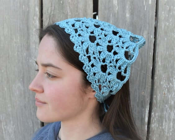 Flower Head Scarf Crochet Pattern by Early Dawn Crafts