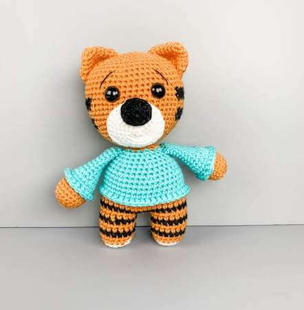 Free Crochet Tiger Amigurumi Pattern by The Friendly Red Fox