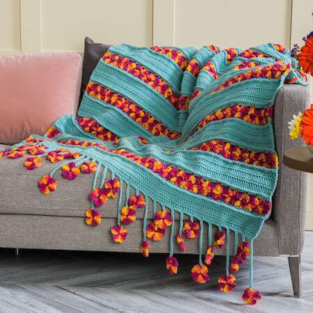 Garden Flowers Crochet Blanket Pattern by Yarnspirations