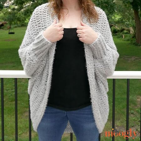 Hygge Cocoon Cardigan Free Crochet Pattern by Moogly