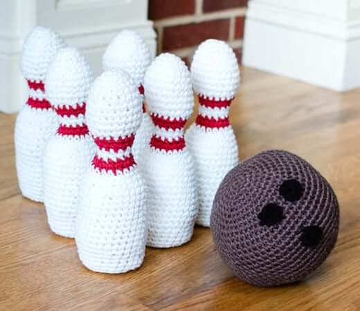 Kids Toy Bowling Set Crochet Pattern by Petals To Picots