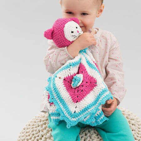 Kitty Love Blanket Crochet Pattern by Red Heart
