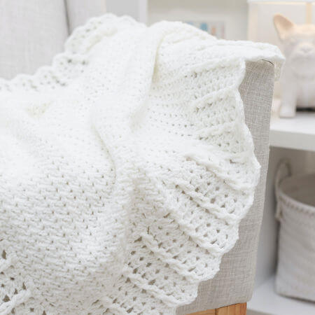 Lace Baby Blanket Crochet Pattern by Red Heart