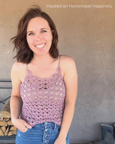 Cami Lace Crochet Pattern by Hooked Homemade Happy