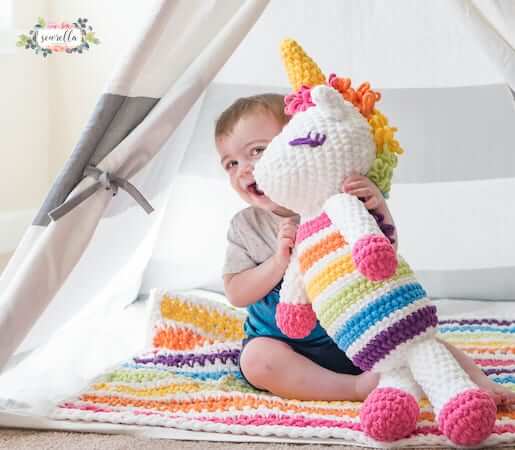 Lola, The Crochet Plushy Unicorn Pattern by Sewrella