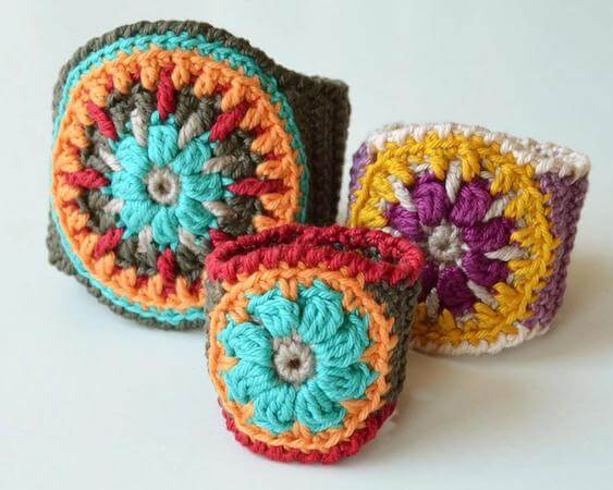 Mandala Crochet Bracelet Pattern by Lilla Bjorn Crochet