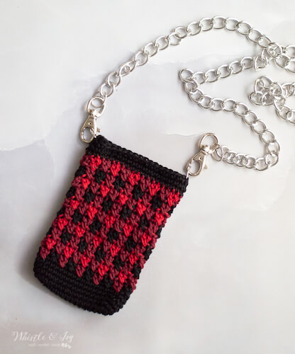 Mini Crochet Shoulder Bag Pattern by Whistle And Ivy