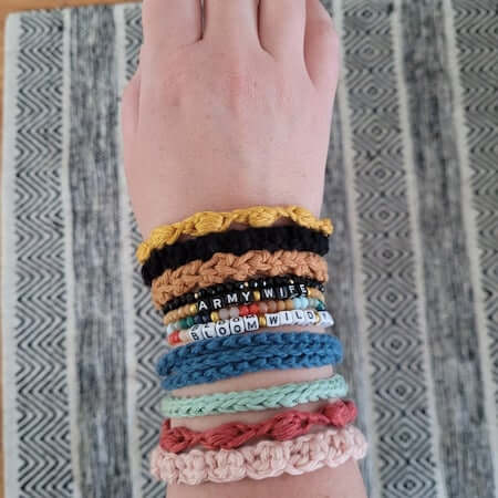 Mix + Match Bracelets Crochet Pattern by Patterns Company