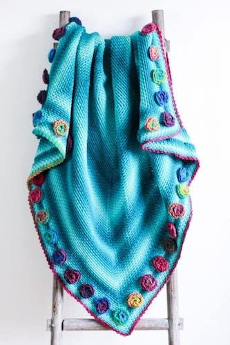 Modern Flower Blanket Free Crochet Pattern by Nana's Crafty Home