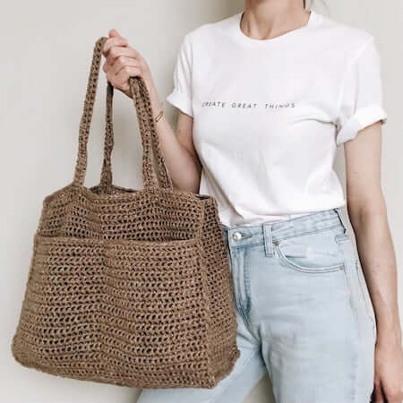 Oversized Shoulder Bag Crochet Pattern by M Madison Marie