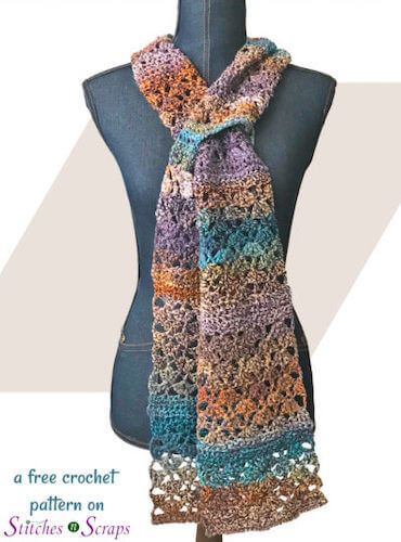  keyhole scarf crochet pattern