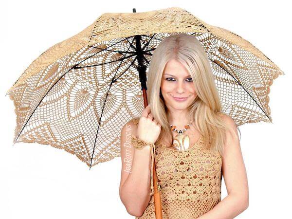 Pineapple Lace Parasol Crochet Pattern by Ira Rott Patterns