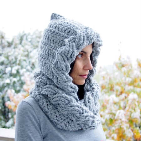 Pixie Hooded Scarf Crochet Pattern by By Accessorise