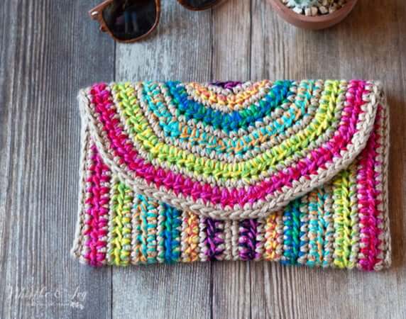 Rica Crochet Clutch Pattern by Whistle And Ivy