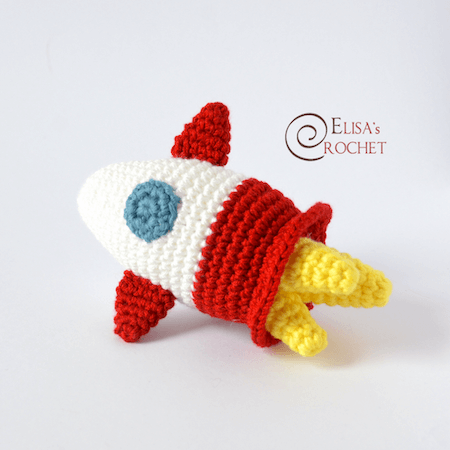 Rocket Toy Free Crochet Pattern by Elisa's Crochet