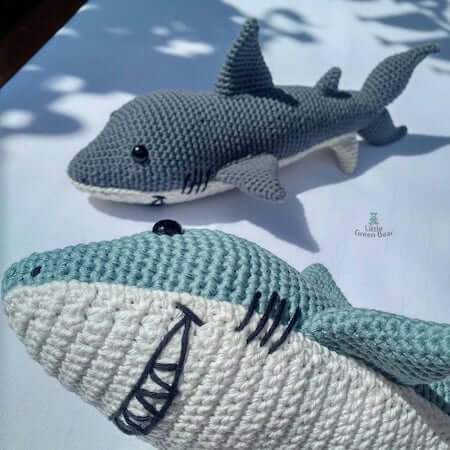 Shark Crochet Toy Pattern by Little Green Bear Gifts