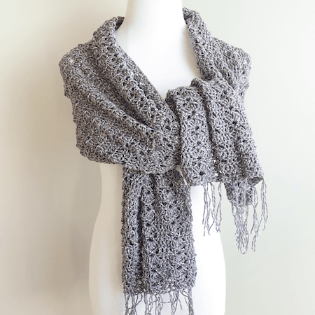 Simple Shells Light Wrap Crochet Pattern by Dabbles And Babbles