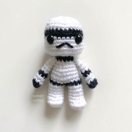 Stormtrooper Doll Free Amigurumi Crochet Pattern by Sweet Softies