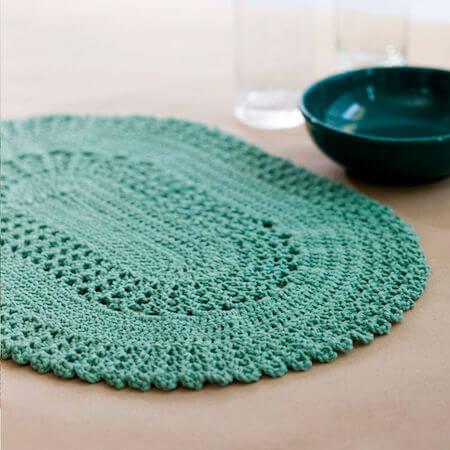 Table Placemat Free Crochet Lace Pattern by Red Heart