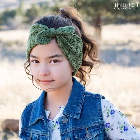 Top Knot Head Wrap Crochet Pattern by The Hat And I