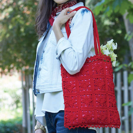 Vintage Bag Free Crochet Lace Pattern by Yarnspirations