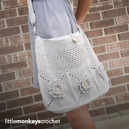 Wildflower Shoulder Bag Crochet Pattern by Yarn And Chai Design
