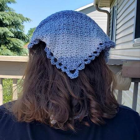 Windy Day Head Scarf Crochet Pattern by Oombawka Design Crochet