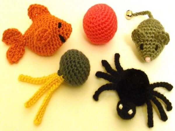 5 Quick Cat Toy Crochet Pattern by Crochet Spot Patterns