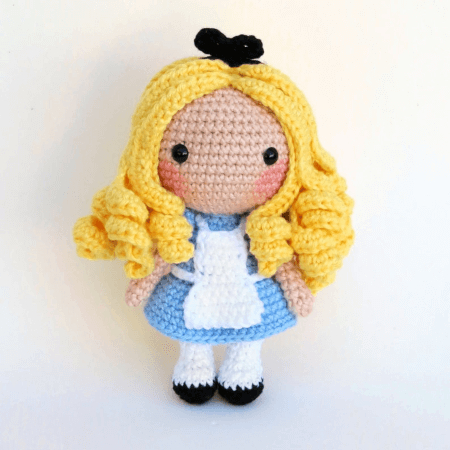Amigurumi Crochet Alice in Wonderland Doll Pattern by Anamariacraft
