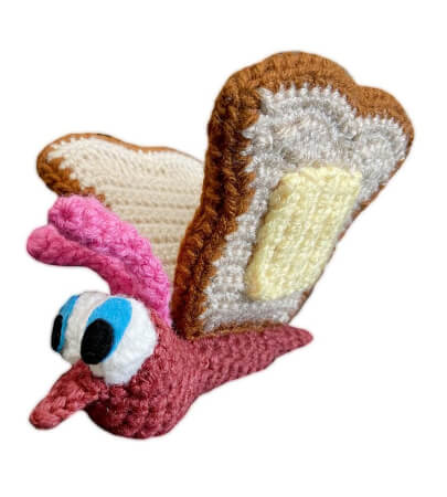 Crochet Alice in Wonderland's Bread & ButterFly Pattern by GigiBurnsDesigns