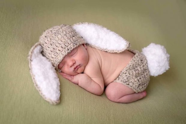 Crochet Baby Hat Easter Bunny Rabbit Ears Pattern by LocustTree