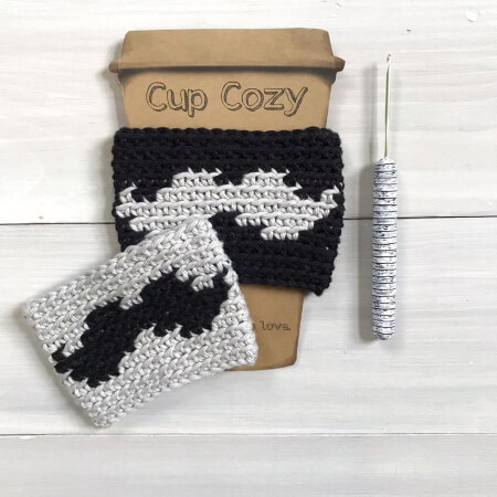Crochet Mustache Cup Cozy Pattern by SimplyHooedbyJanet