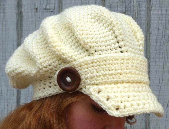 Arctic Edge Brimmed Beret Crochet Pattern by Crochet Spot Patterns