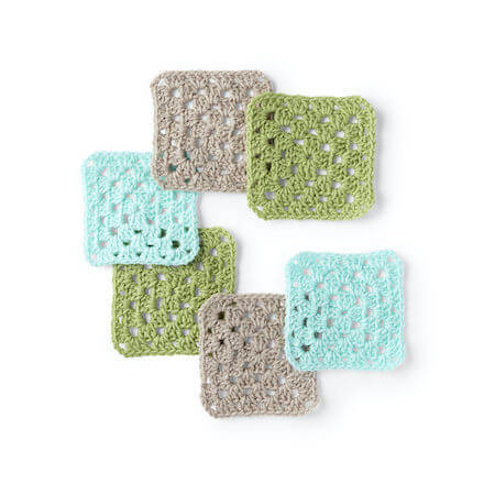 Coasters Easy Crochet Square Pattern by Red Heart