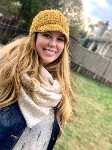 Newsboy Crochet Cap Pattern by Pretty Darn Adorable